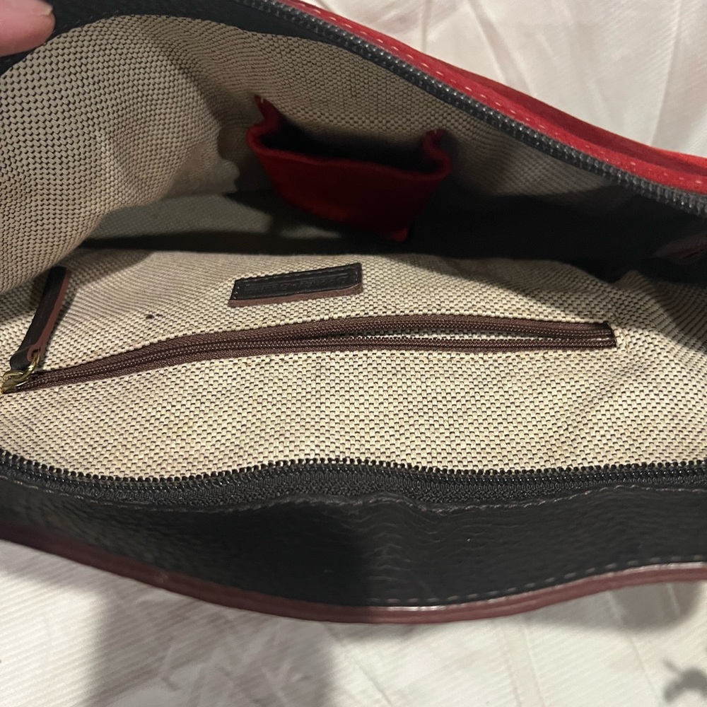 Dooney & Bourke Red and Black Hobo Bag - Picture 5 of 5